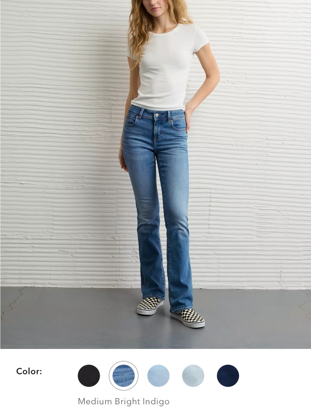 American Eagle Outfitters Medium Bright Indigo Flare Jeans 8L